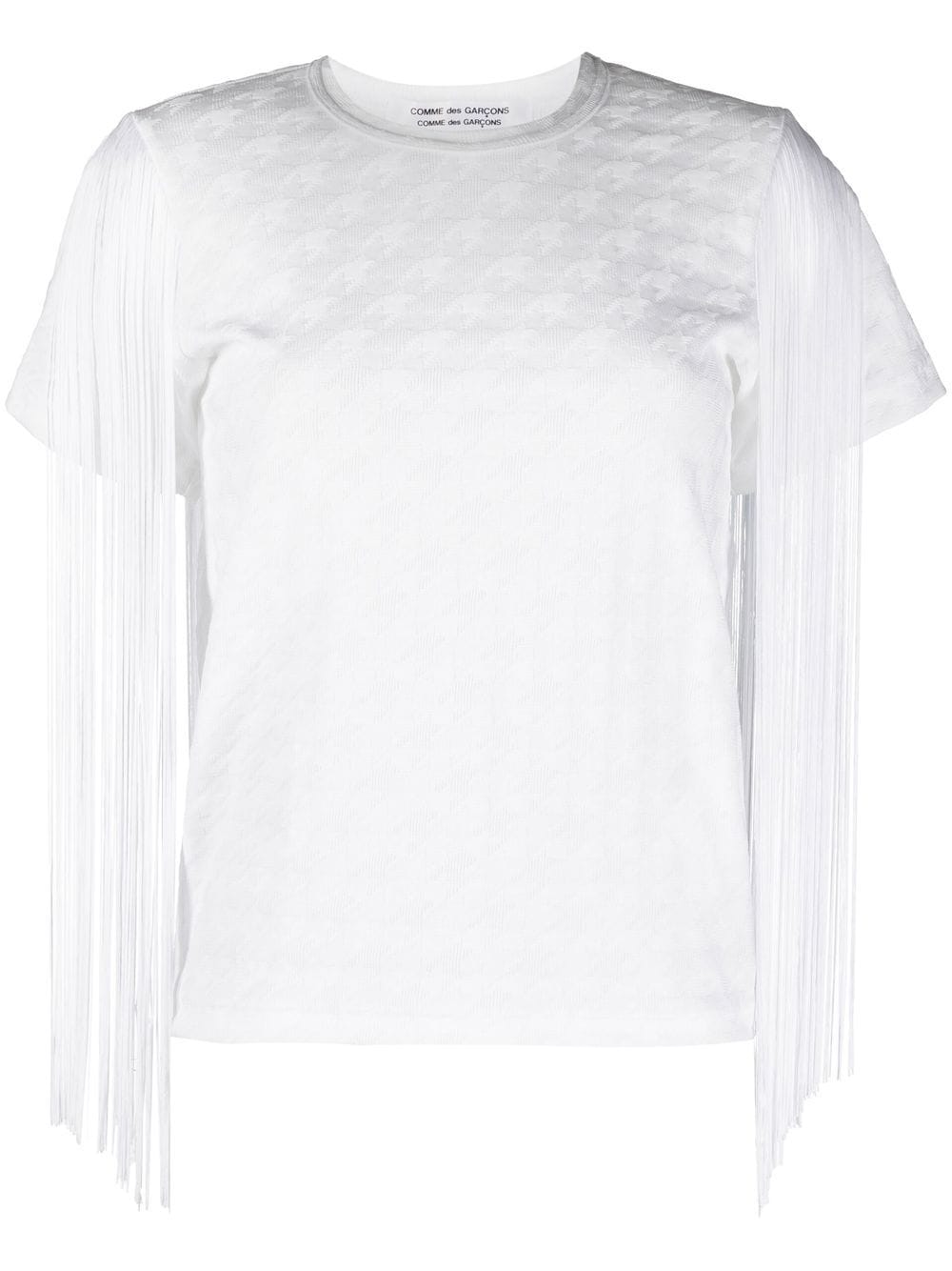 fringe-detail short-sleeved T-shirt