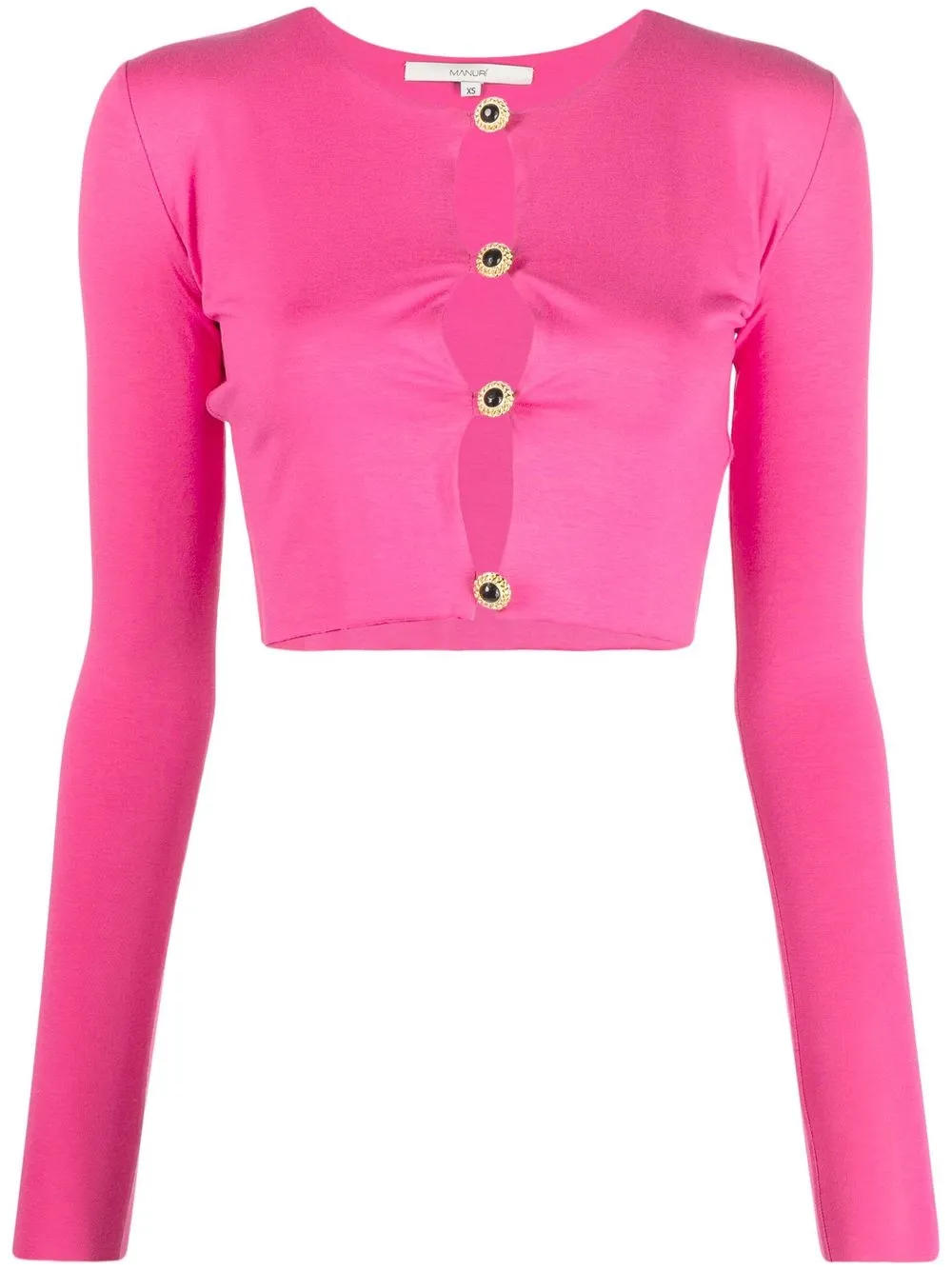 

MANURI Jackie button-detail fitted blouse - Pink