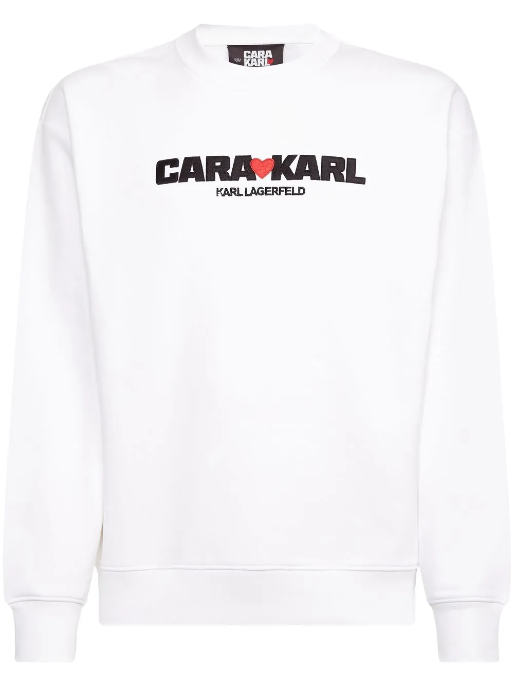 

Karl Lagerfeld x Cara Delevingne logo-embroidered sweatshirt - White