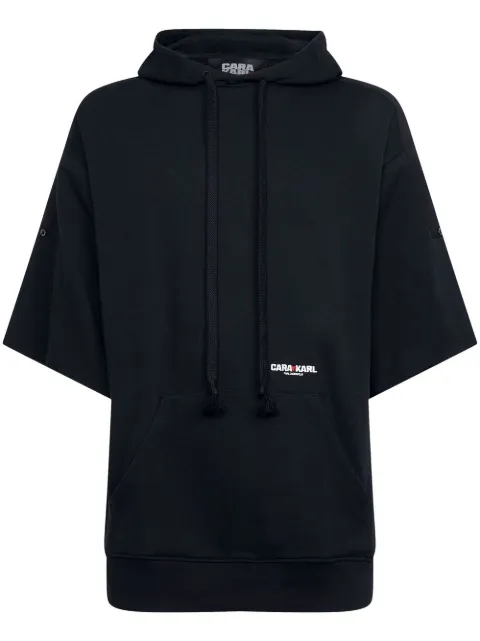 Karl Lagerfeld x Cara Delevingne logo-print hoodie