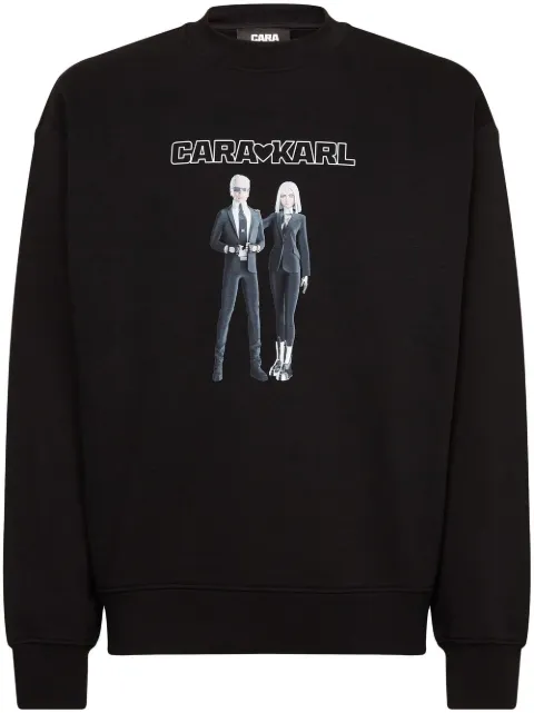 Karl Lagerfeld x Cara Delevingne sweat Avatar à imprimé graphique