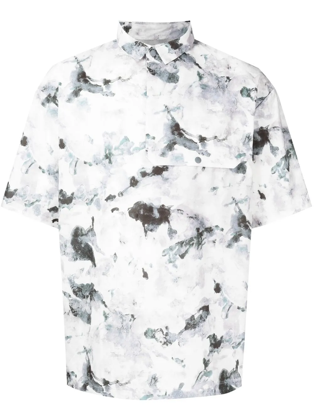 

Snow Peak camisa estampada manga corta - Blanco