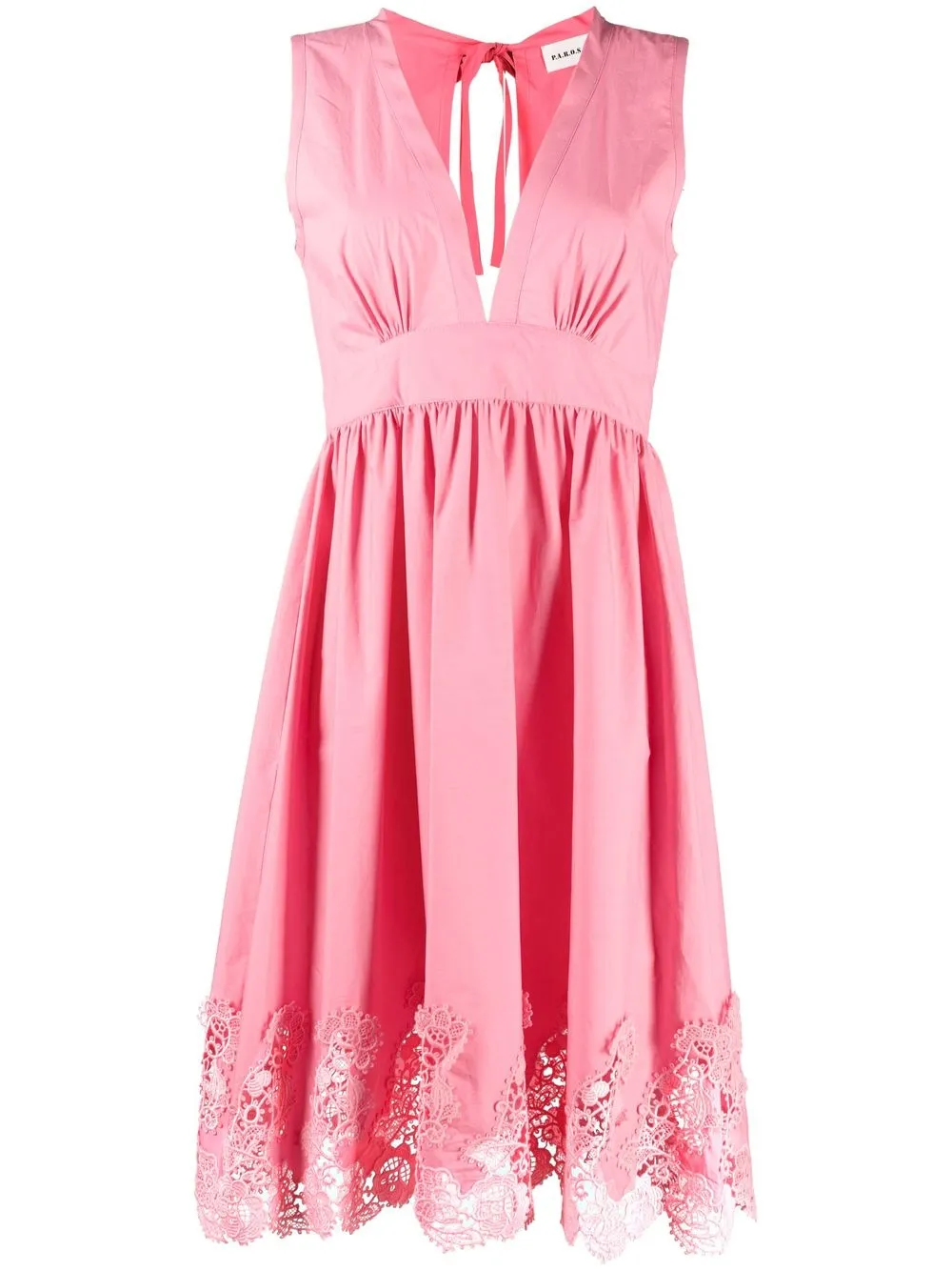 

P.A.R.O.S.H. vestido bordado - Rosado