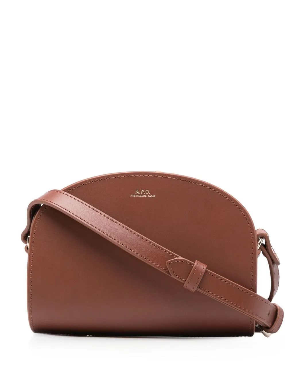 Demi-lune leather crossbody bag