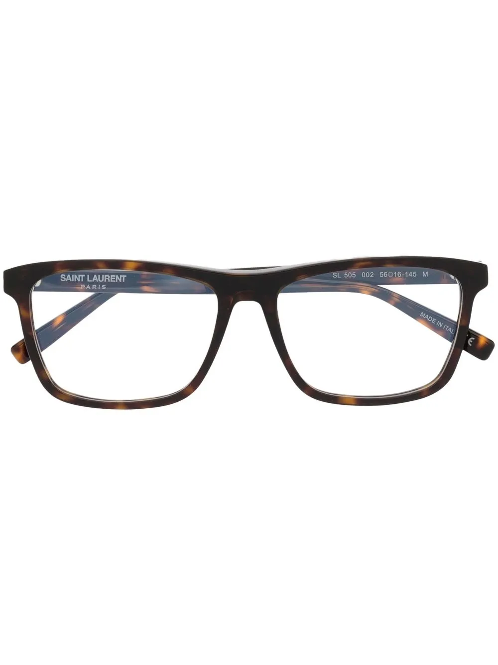 Saint Laurent Eyewear square-frame tortoiseshell glasses | Brown | Image 1