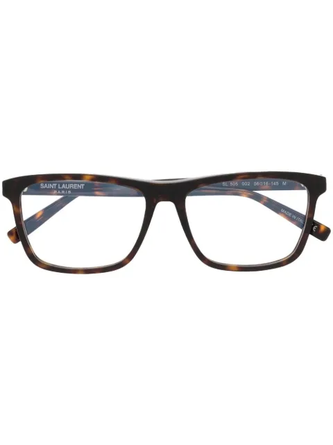 Saint Laurent Eyewear square-frame tortoiseshell glasses
