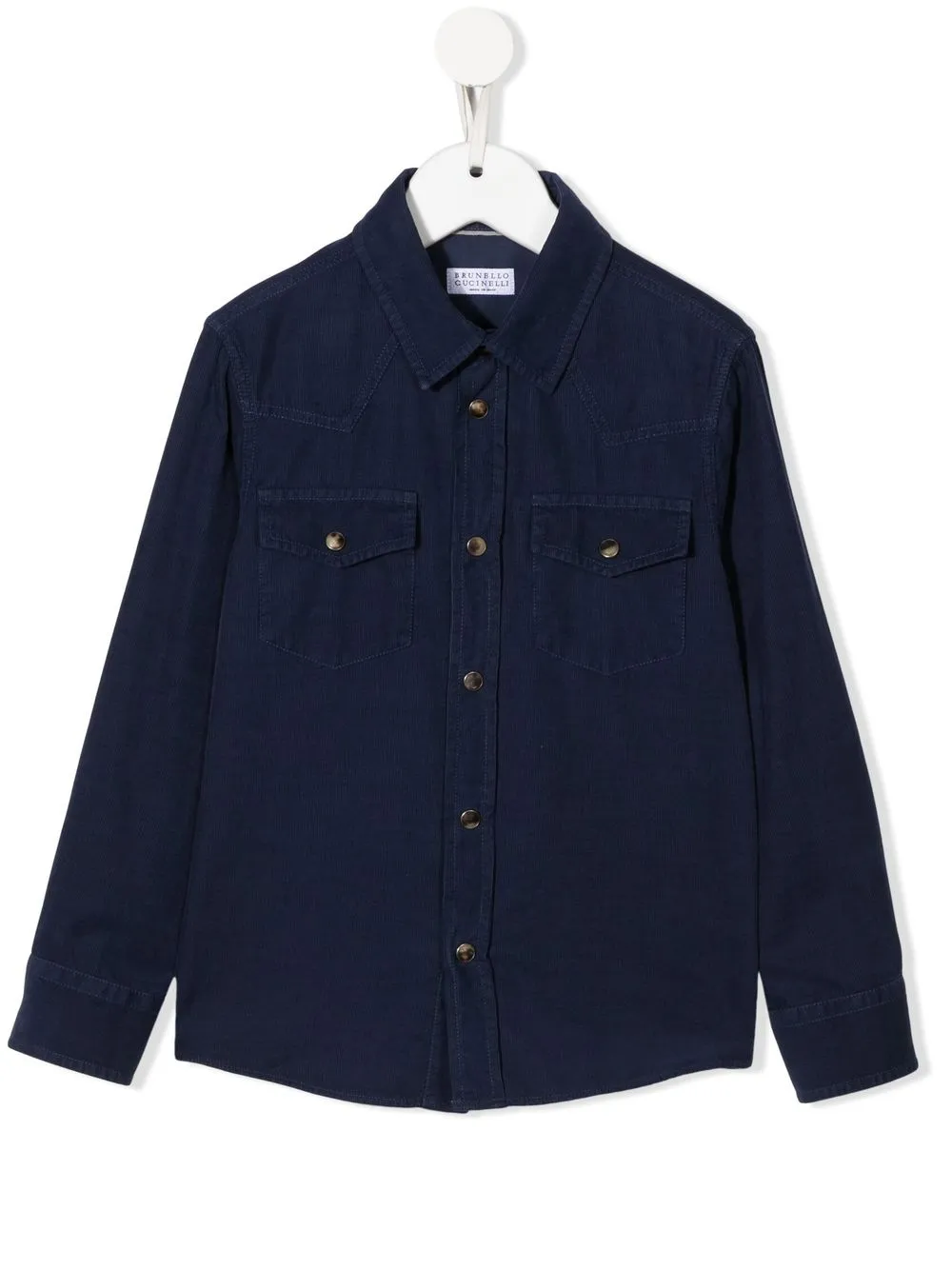 Brunello Cucinelli Kids long-sleeve denim shirt - Blue