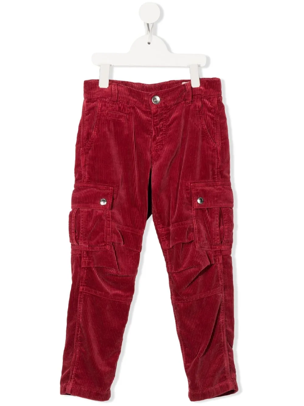 

Brunello Cucinelli Kids pantalones slim de pana - Rojo