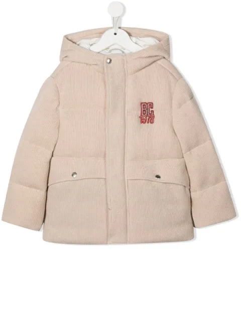 Brunello Cucinelli Kids padded fine-knit logo jacket