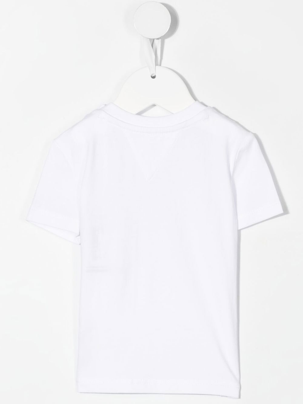 Shop Tommy Hilfiger Junior Logo-print Short-sleeved T-shirt In White