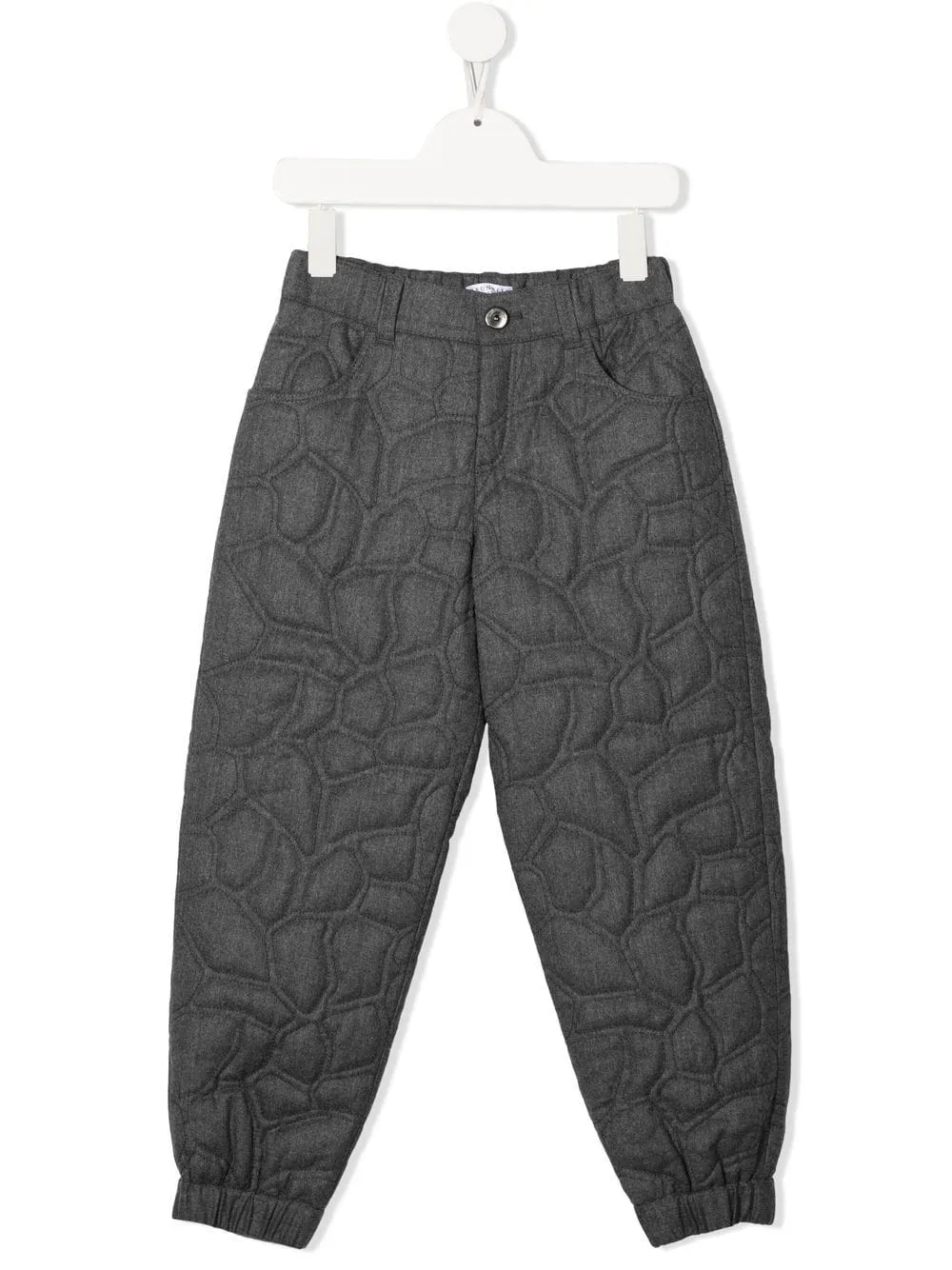 

Brunello Cucinelli Kids quilted-texture design trousers - C003 GRIGIO