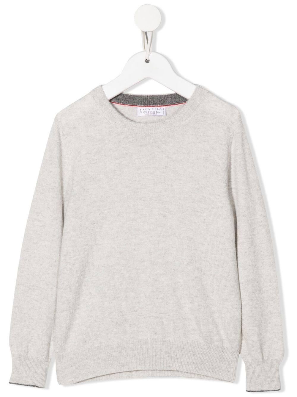 

Brunello Cucinelli Kids crew-neck cashmere sweater - Grey