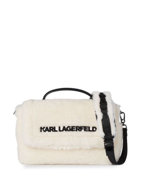 Karl Lagerfeld x Cara Delevingne faux-shearling tote bag