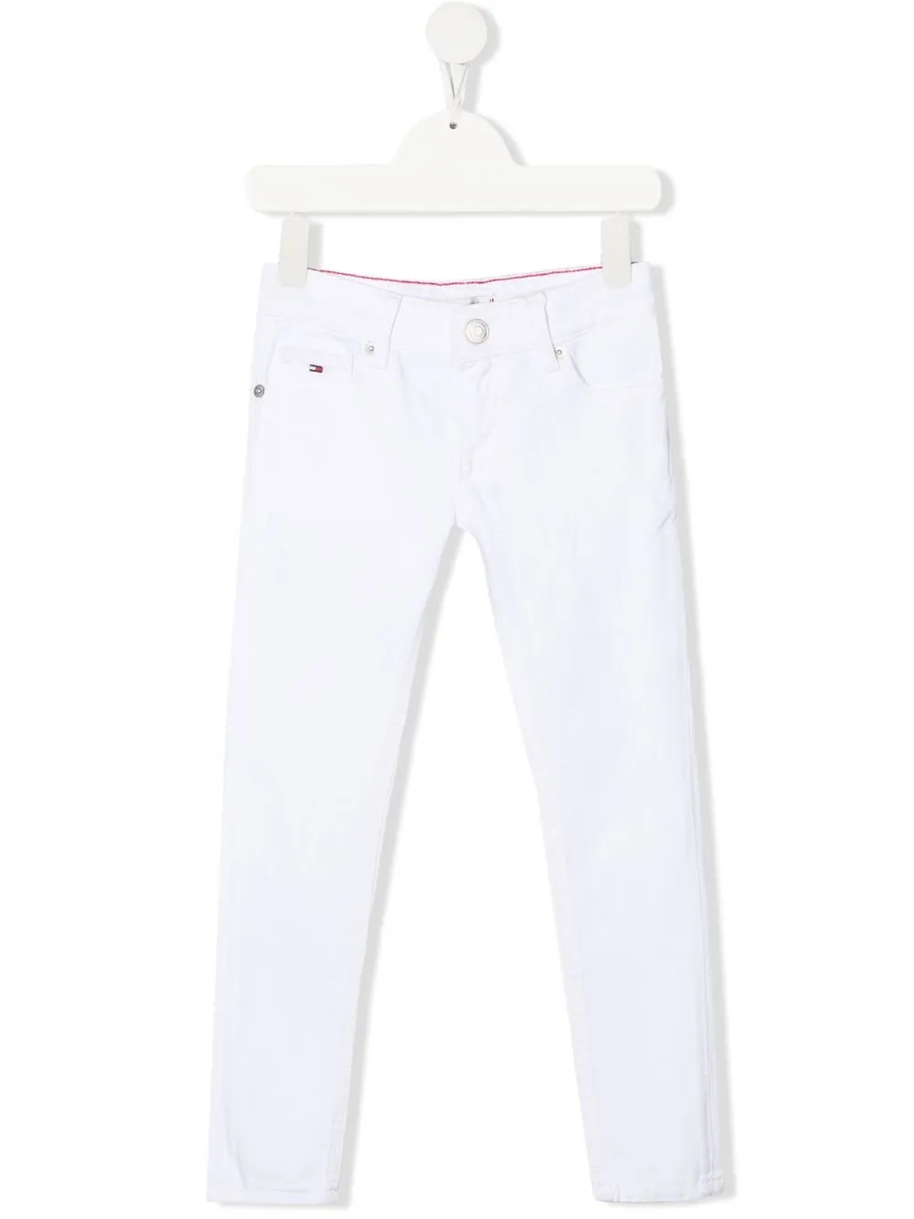 

Tommy Hilfiger Junior jeans slim con parche del logo - Blanco