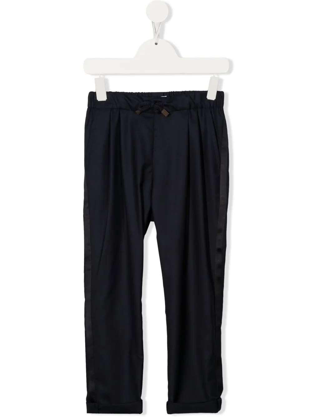 

Brunello Cucinelli Kids pantalones slim con tiro medio - Azul