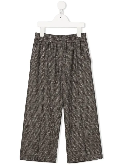 Brunello Cucinelli Kids pantalones con detalle de glitter