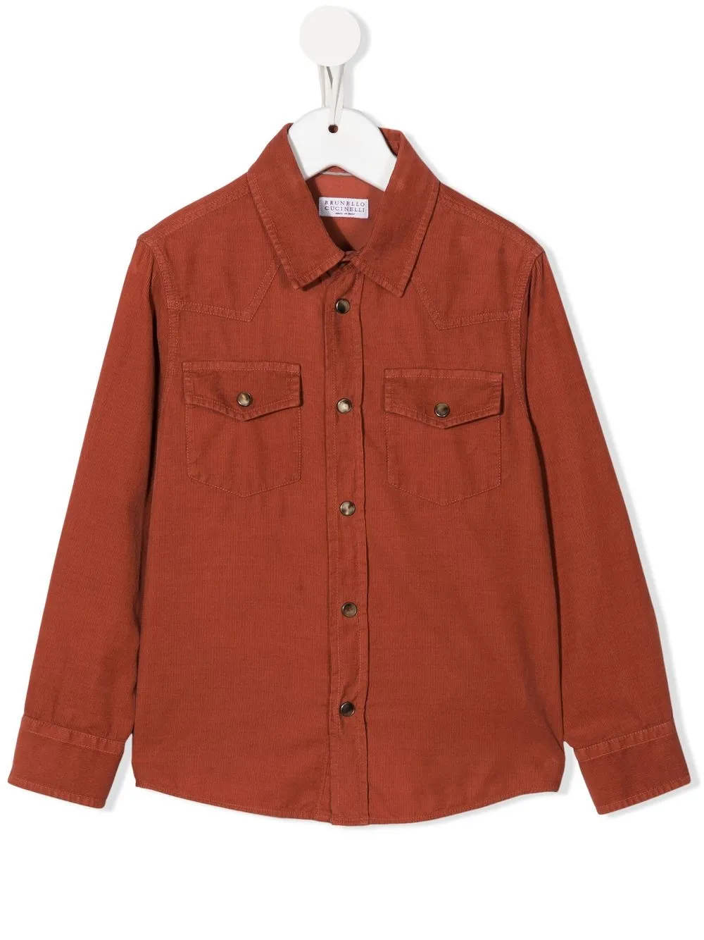 

Brunello Cucinelli Kids camisa manga larga - Rojo