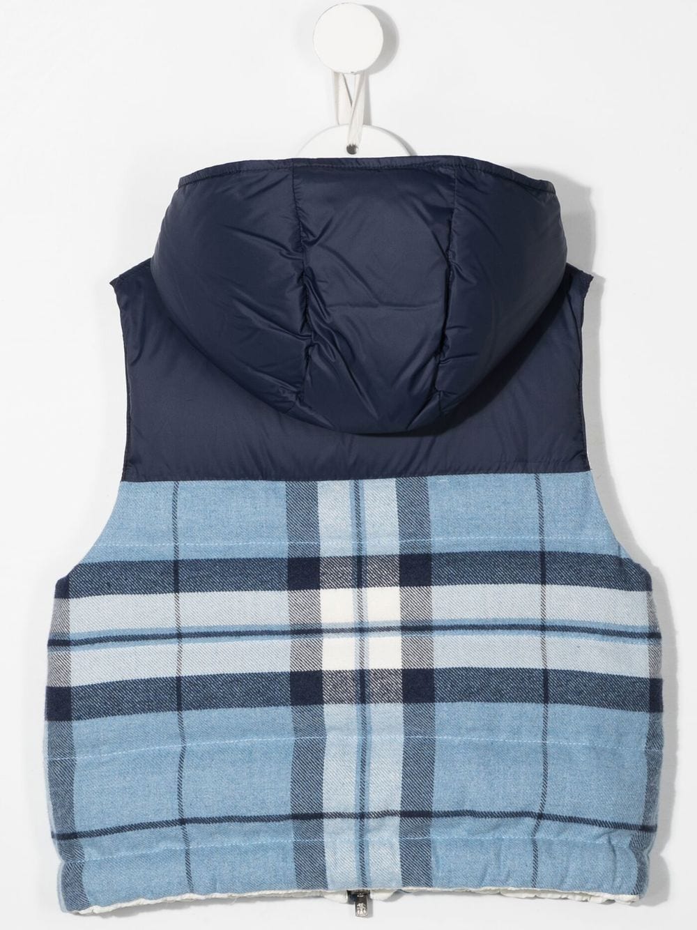 Brunello Cucinelli Kids Geruit gilet - Blauw