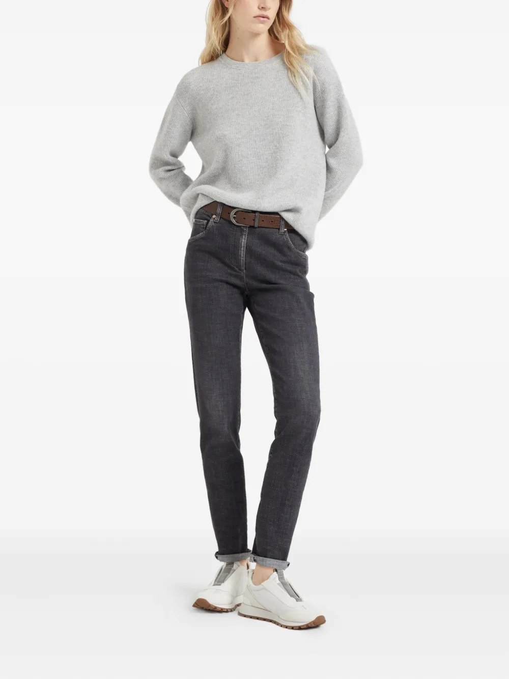 Brunello Cucinelli round-neck cashmere jumper | Knitted Sweaters | Image 2
