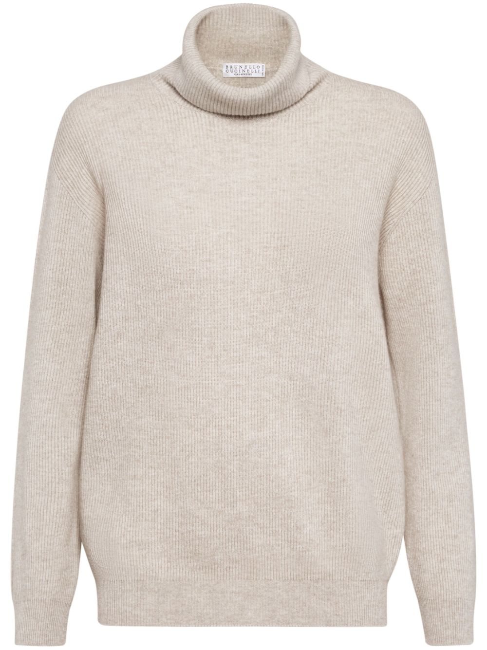 Shop for cheap Brunello Cucinelli ribbed cashmere roll-neck jumper Women