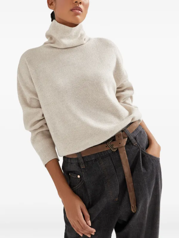 Brunello Cucinelli タートルネック カシミアセーター | ニュートラル