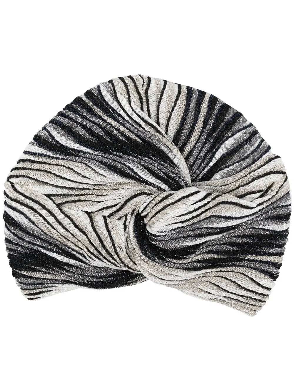 

Missoni turbante con rayas estampadas - Negro