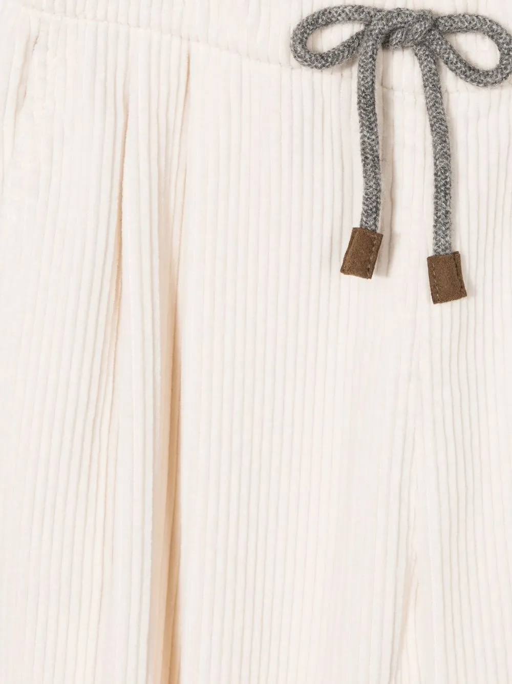  Brunello Cucinelli Kids Cordhose Mit Geradem Bein   Weiß 