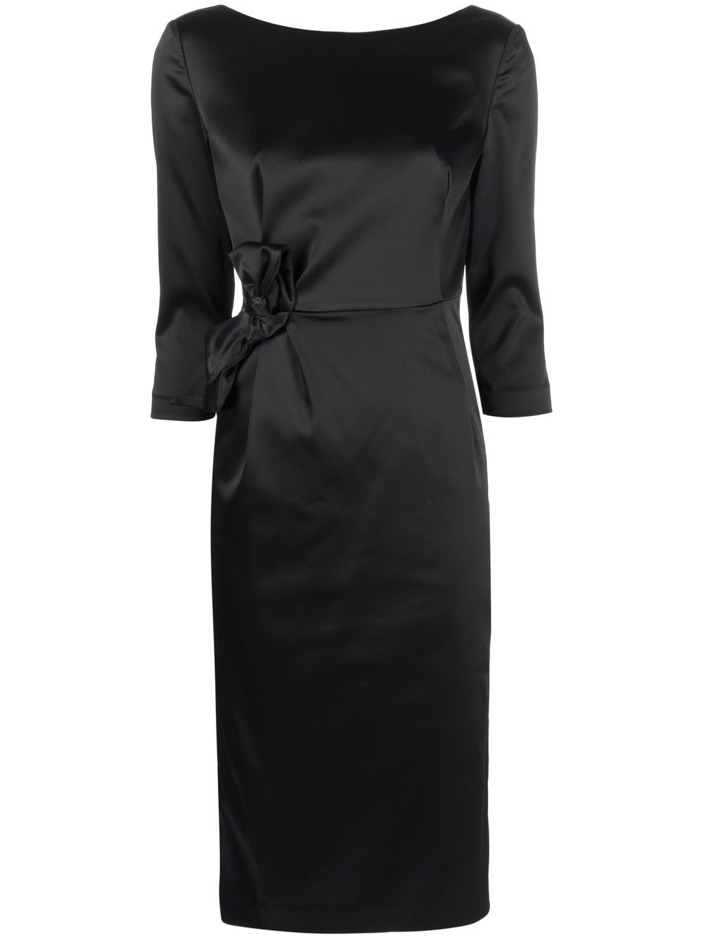 P.a.r.o.s.h Bow-detail Dress In Schwarz