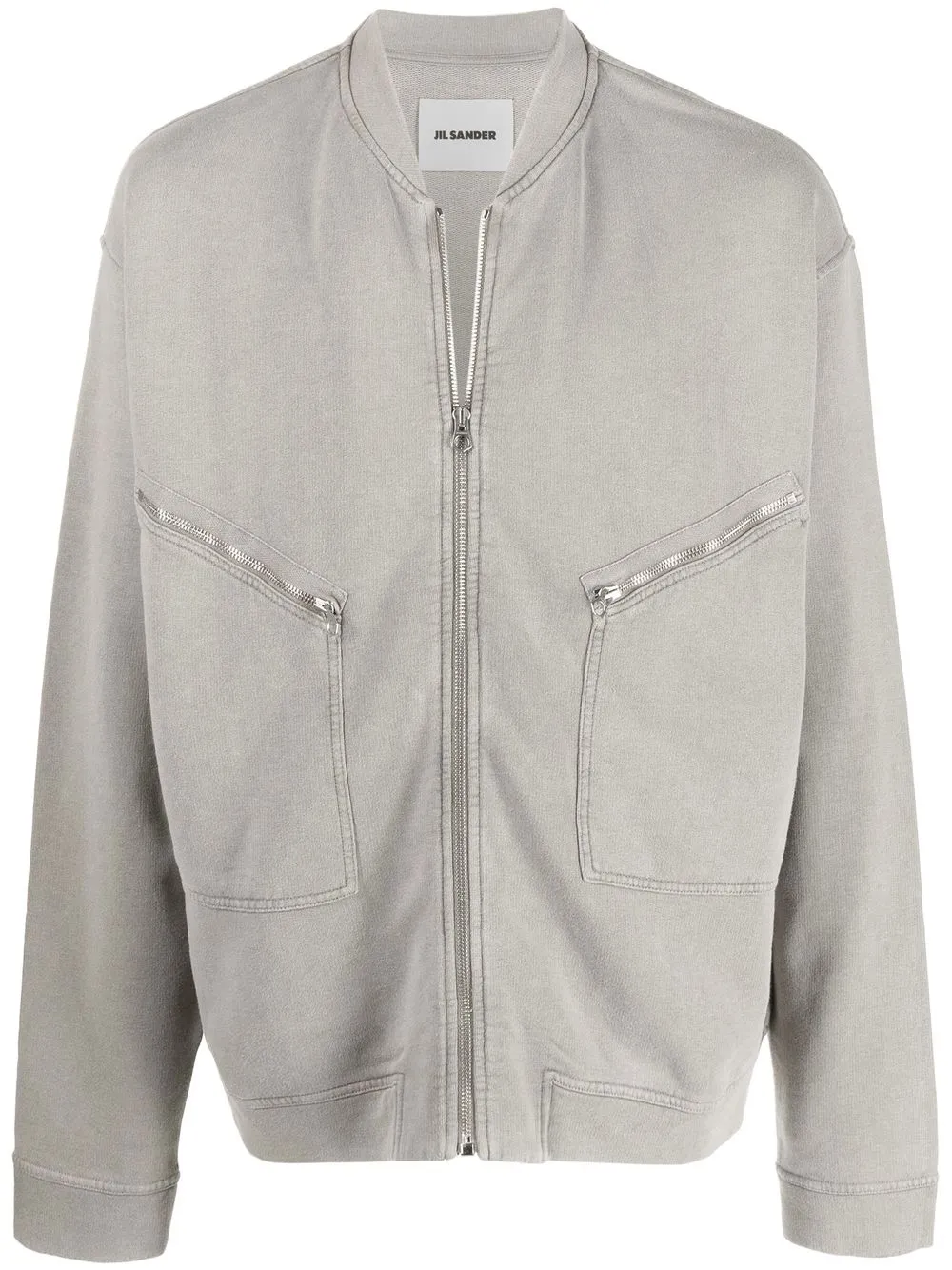 

Jil Sander chamarra bomber tejida - Gris