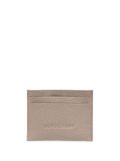 Longchamp Le Foulonné leather cardholder - Grey