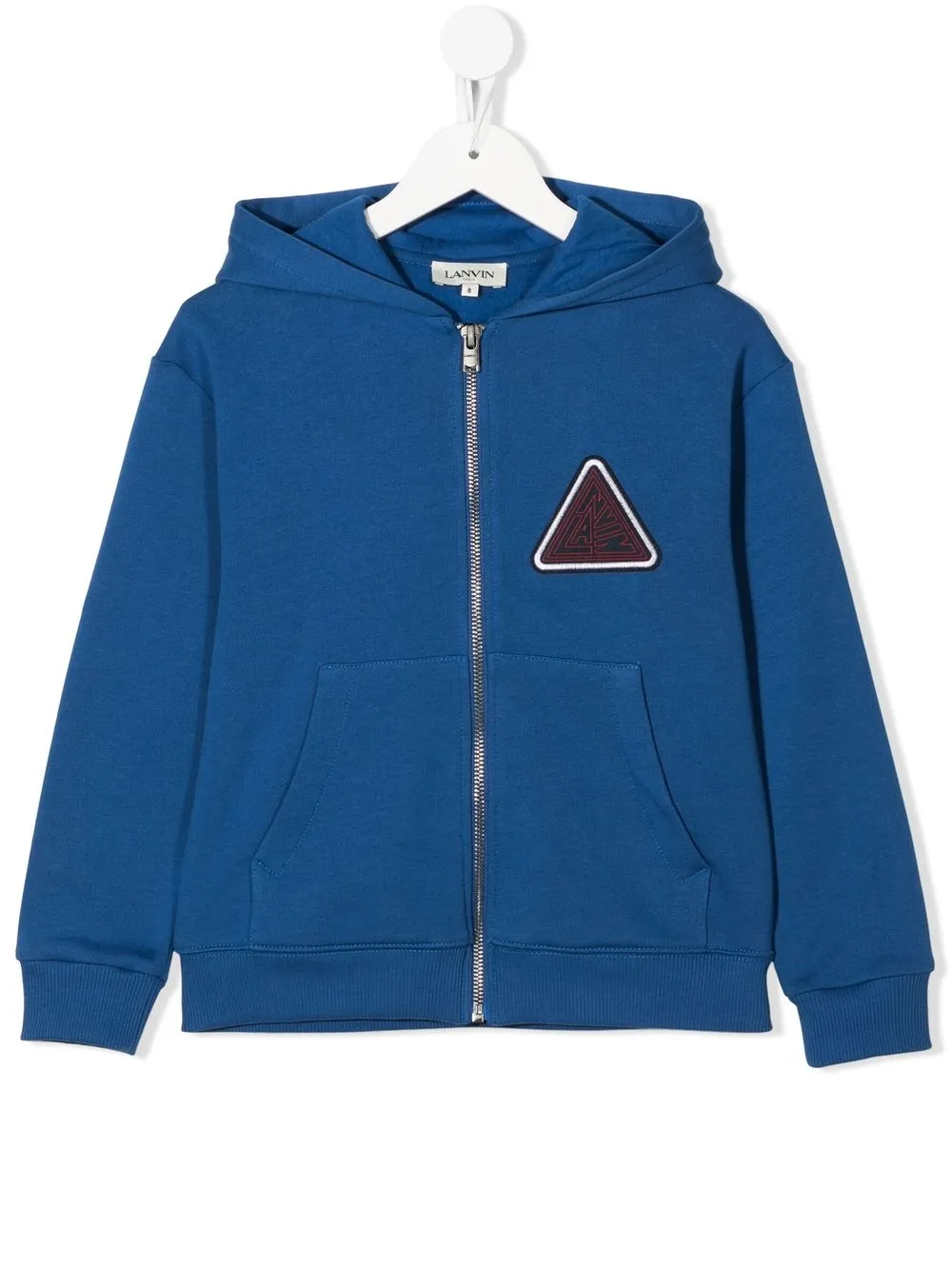 

Lanvin Enfant logo-patch organic cotton hoodie - Blue