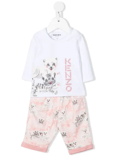 Kenzo Kids Tiger cubs pritned tracksuit set