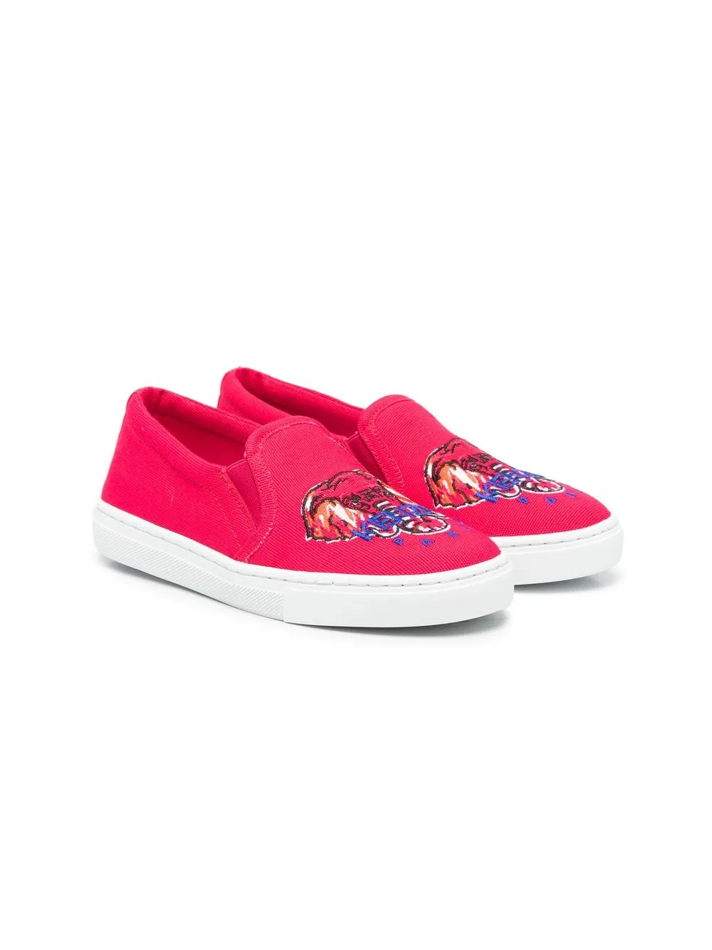 

Kenzo Kids tenis con logo bordado - Rosado