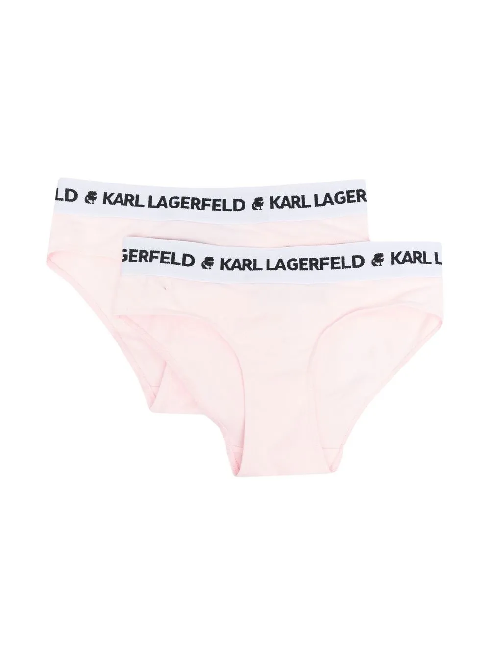 

Karl Lagerfeld Kids pack de dos piezas de ropa interior con logo en la pretina - Rosado