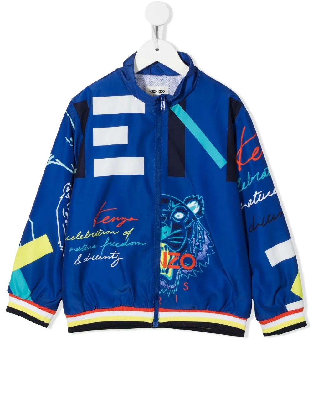 

Kenzo Kids chamarra bomber Multi Iconics - Azul