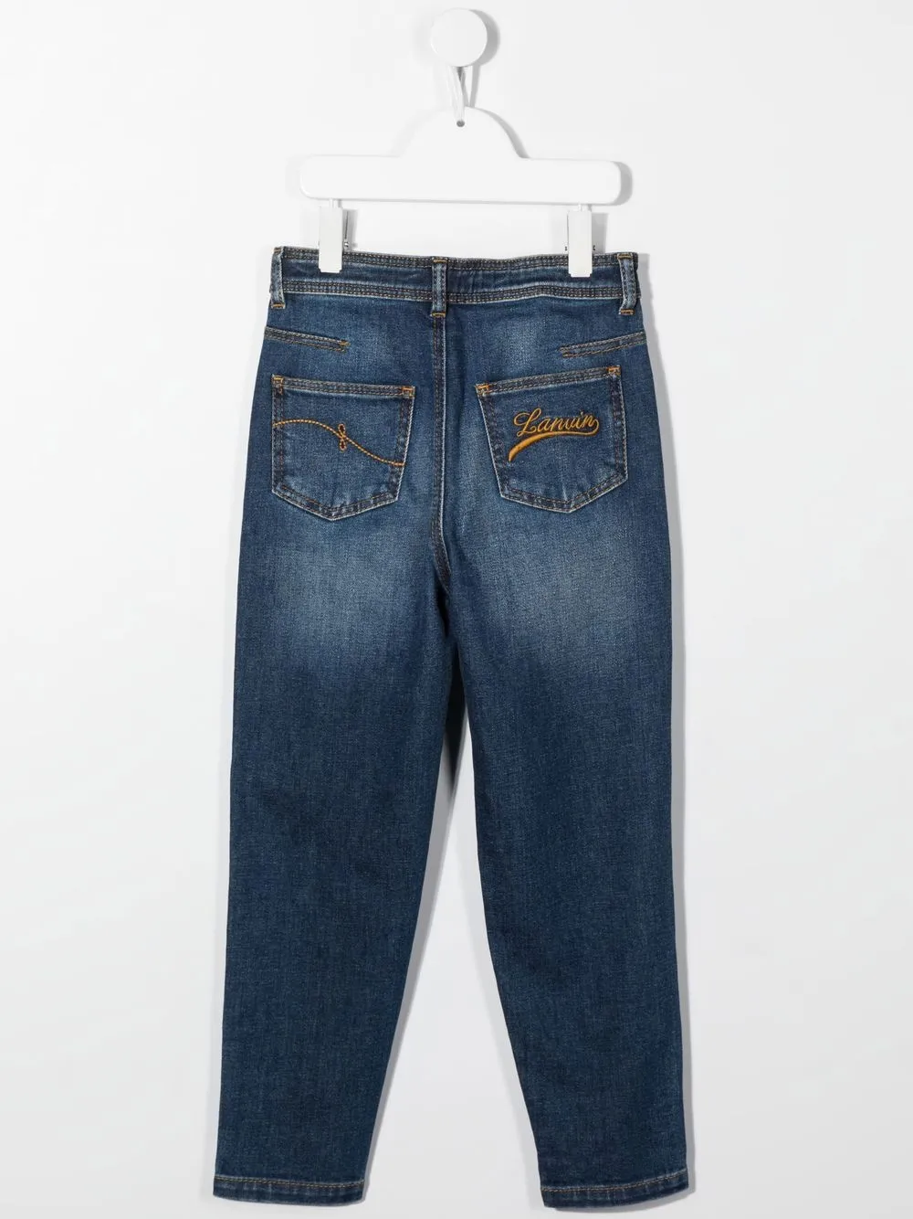 Lanvin Enfant Jeans met geborduurd logo - Blauw