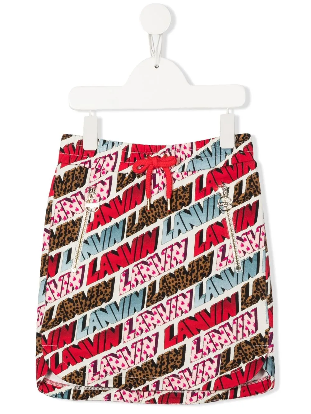 

Lanvin Enfant logo-print cotton skirt - Pink