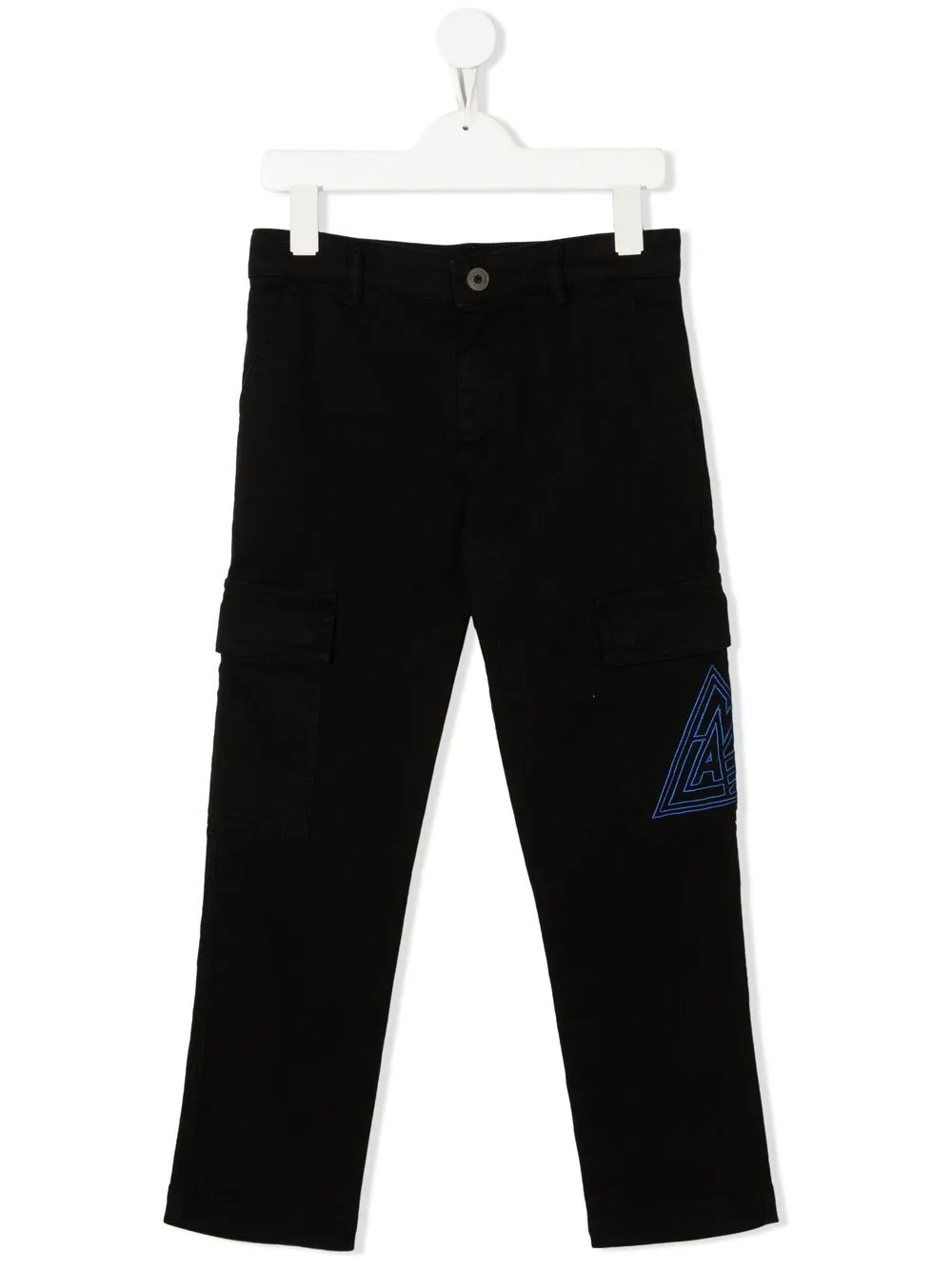 

Lanvin Enfant pantalones con logo bordado - Negro