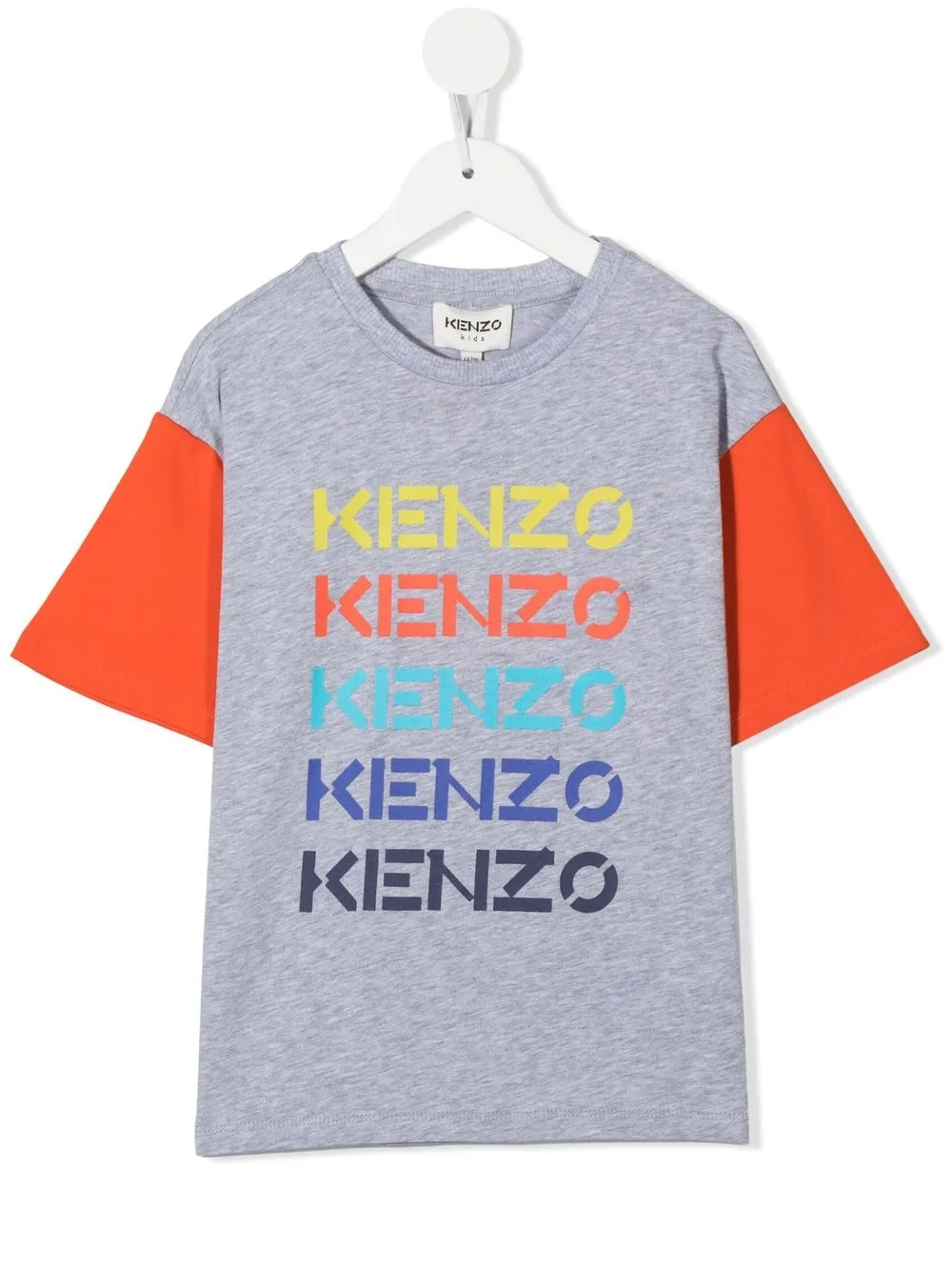 

Kenzo Kids Seasonal logo-print T-shirt - Grey