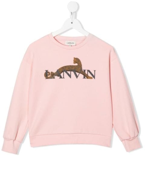 Lanvin Enfant Sweatshirt mit Logo-Print