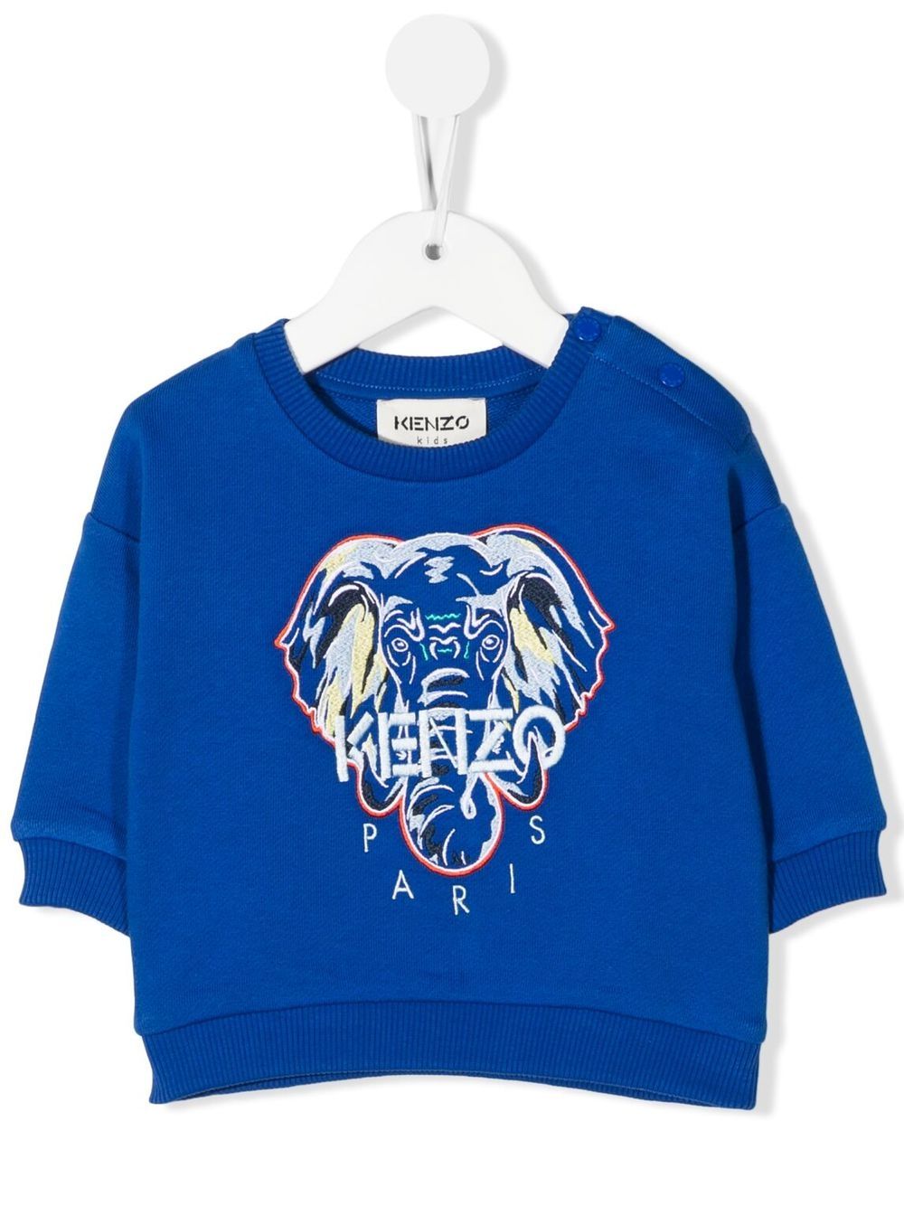 

Kenzo Kids sudadera con bordado Elefante - Azul