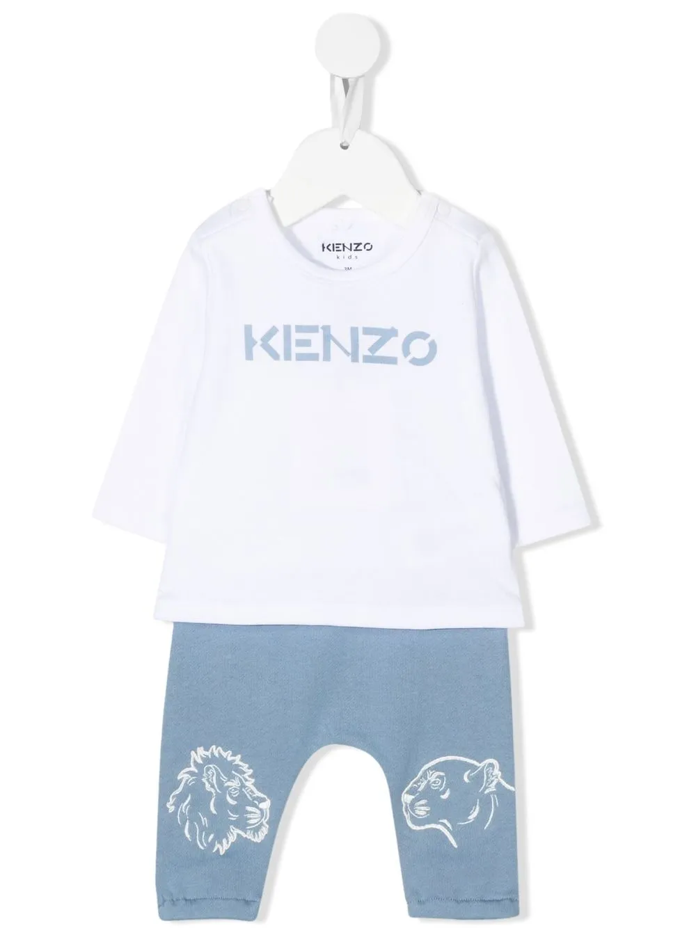 

Kenzo Kids logo-print cotton trouser set - White