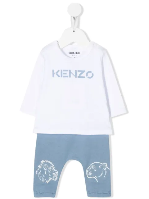 Kenzo Kids logo-print cotton trouser set