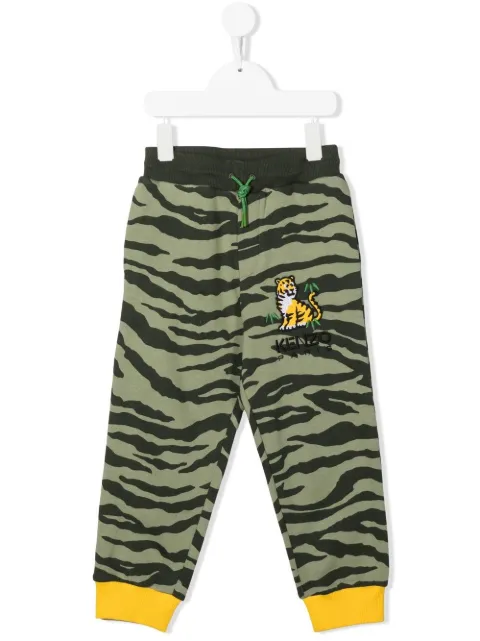 Kenzo Kids tiger-print cotton track pants 