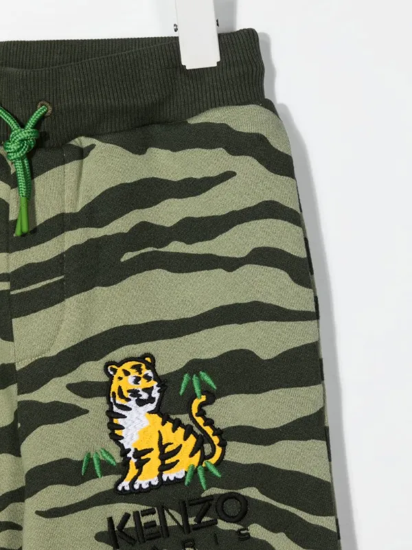 Tiger track pants【green】 Kenzo Kids tiger-print Cotton Track Pants | Green | FARFETCH CA