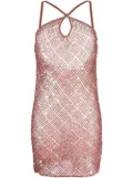 Coperni sequin crochet-knit dress - Orange