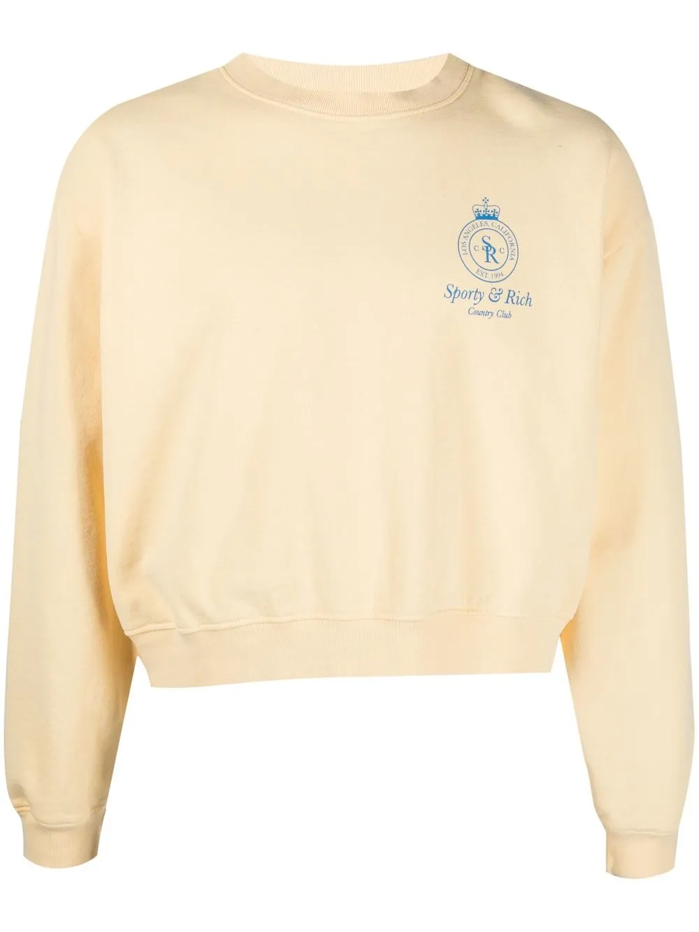 Crown crew-neck cropped sweatshirt
