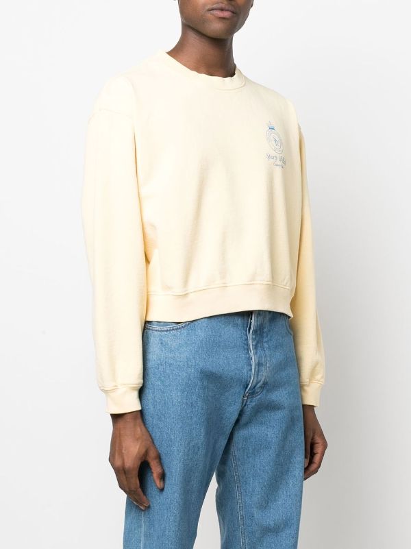 Sporty & Rich Crown crew-neck Cropped Sweatshirt - Farfetch