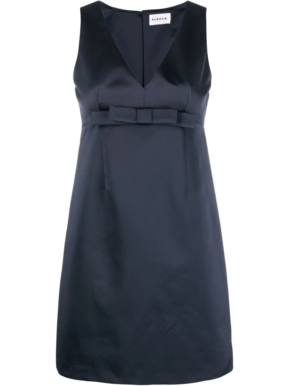 

P.A.R.O.S.H. vestido corto sin mangas con cuello en V - Azul
