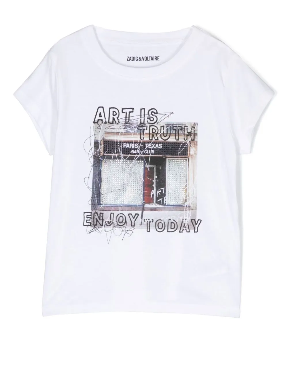 

Zadig & Voltaire Kids graphic-print organic cotton T-shirt - White